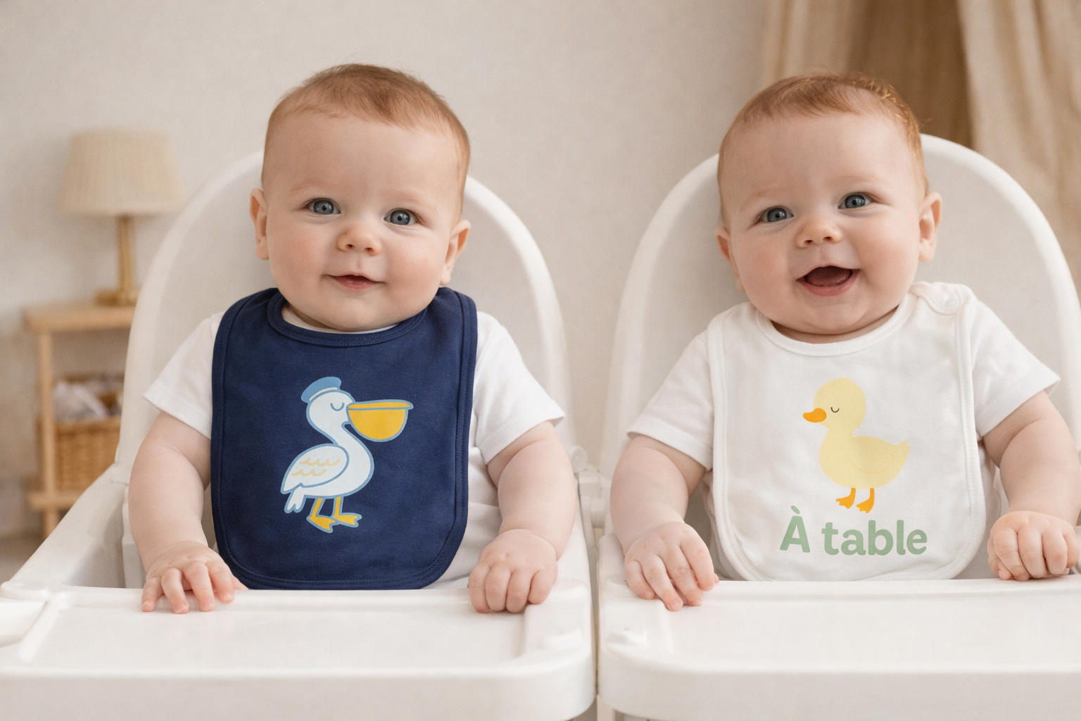 Bavoirs bébé "Bon appétit" (lot de 2) – Image 2