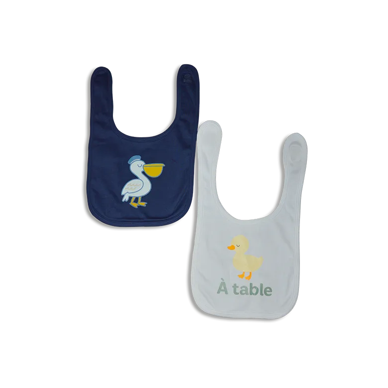 Bavoirs bébé "Bon appétit" (lot de 2)